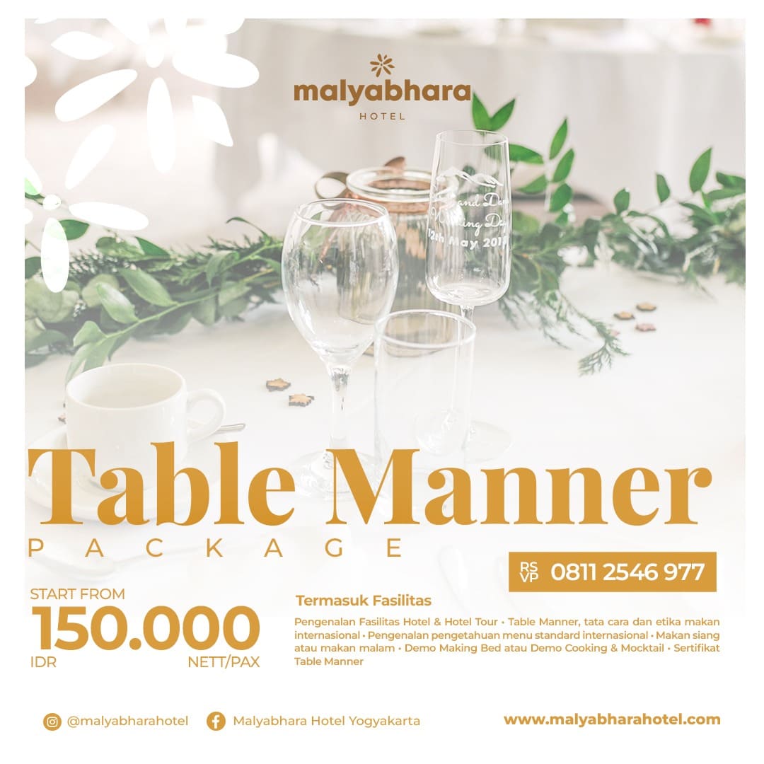 Table Manner Malyabhara Hotel
